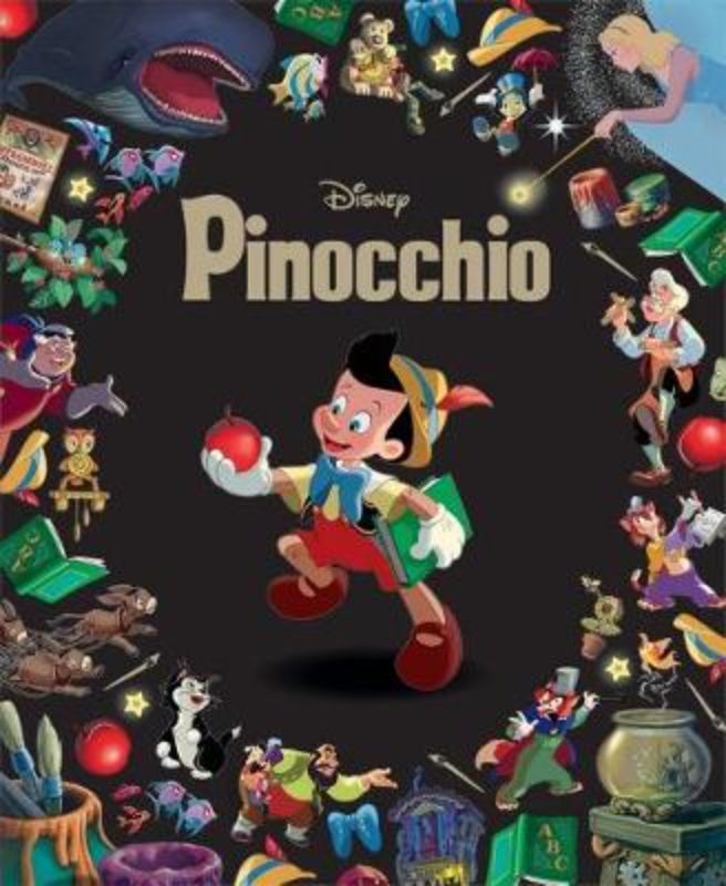 Illustrated hardback book of Disney's Pinocchio, teaching values of honesty, bravery, and kindness for young readers.