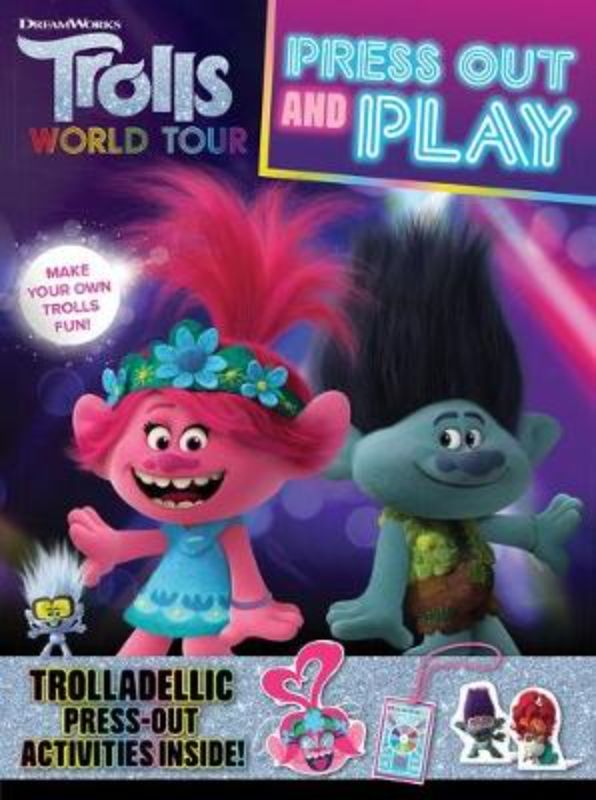 Colorful activity book featuring press-out Trolls figures for creative play and imaginative storytelling. Perfect for kids!