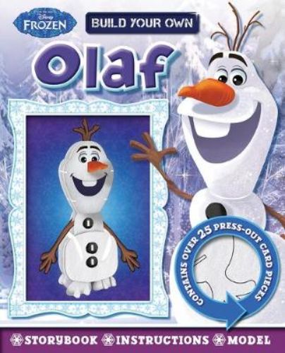 Image of the Frozen: Build Your Own Olaf kit featuring 25 vibrant pieces and a storybook for creative play and storytelling.