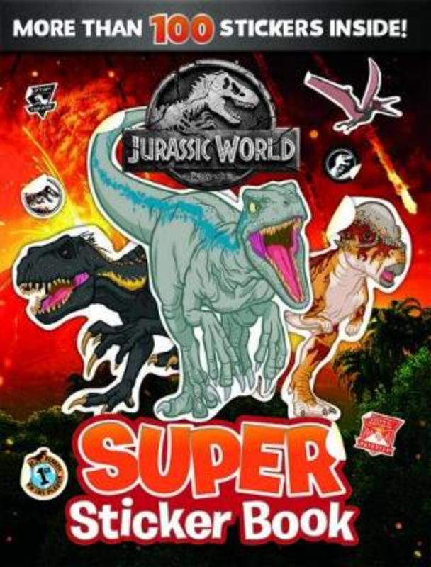 Jurassic World Sticker Activity Book featuring 100+ stickers and creative tasks for young dinosaur fans.