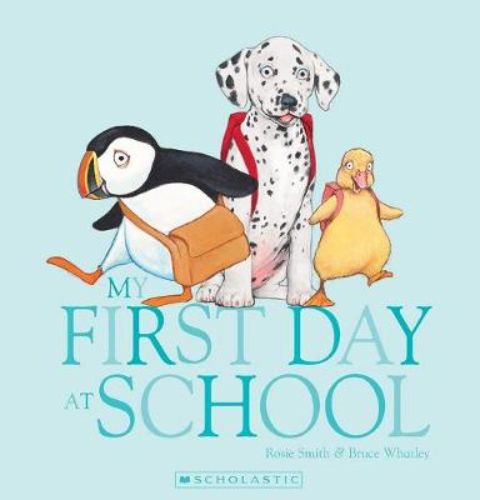 A charming board book for preschoolers, featuring delightful animal characters on their first school day adventures.