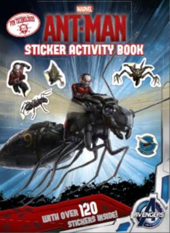 Marvel Ant-Man Sticker Activity Book featuring 16 pages of engaging activities and over 100 colorful stickers for creativity and fun.