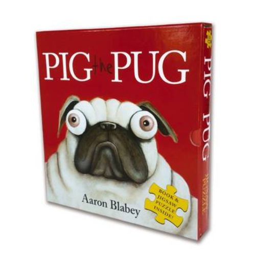 Colorful Pig the Pug Pb + Jigsaw Set for young readers, featuring a storybook and 24-piece puzzle for learning through play.