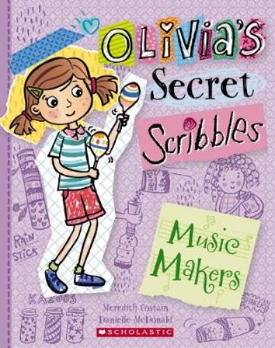 Illustrated paperback book for kids about music-making, crafting instruments, and teamwork adventures in a school setting.