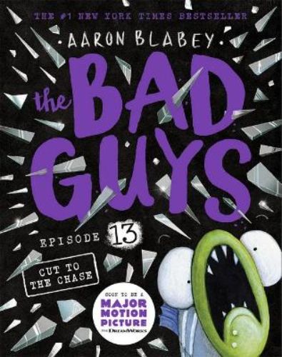 Cover of "The Bad Guys Episode 13," featuring quirky characters and a mysterious restaurant doorway, perfect for young readers.