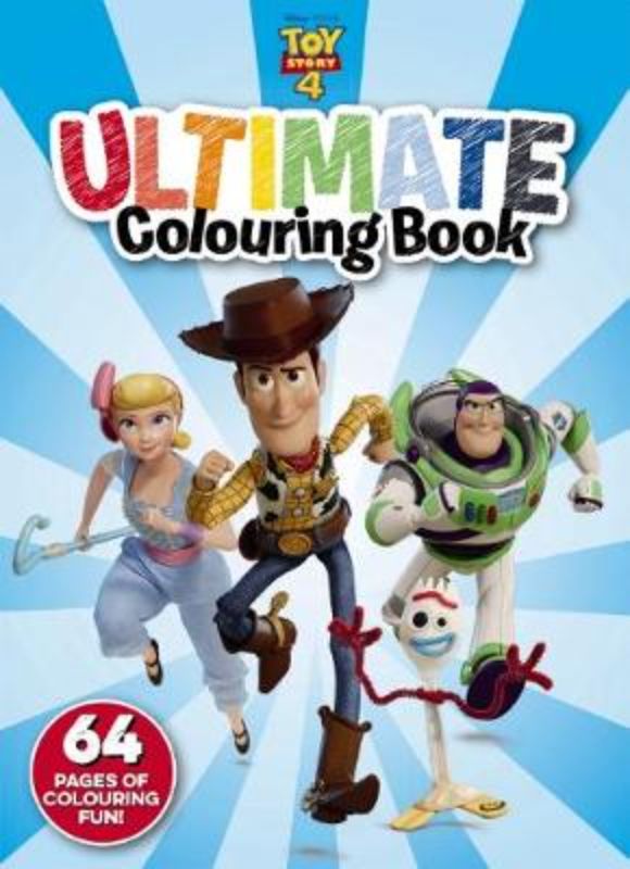 Vibrant Toy Story 4 colouring book featuring 64 pages of characters like Woody and Buzz, perfect for creative fun and skillbuilding.