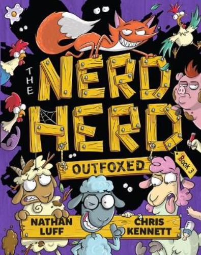 Cover of 'The Nerd Herd #3: Outfoxed', featuring colorful artwork of Shaama Llama Ding Dong and Billy the Kid on an adventure.