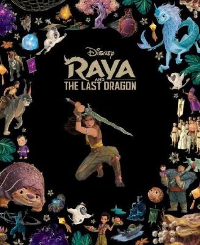Hardback edition of 'Raya and the Last Dragon' with gold foil cover, vibrant illustrations, and 72 pages of enchanting storytelling.