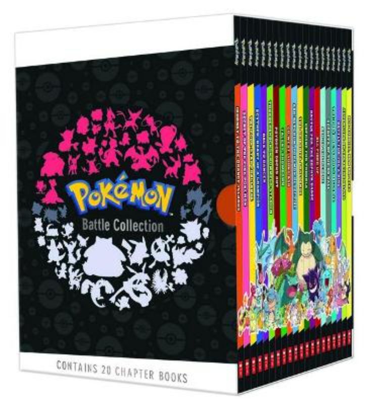 Pokémon Battle Collection: A 20-book set featuring Ash and Pikachu's adventures in Johto and Alola, perfect for young trainers.