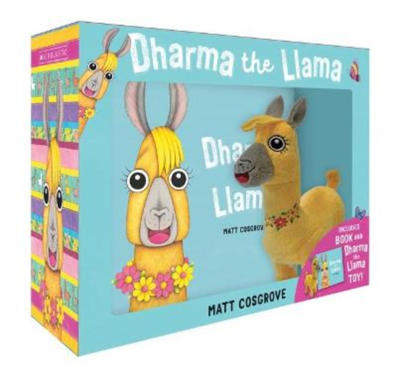 Dharma the Llama Mini Boxed Set features a soft plush llama and a storybook, promoting creativity and individuality in children.