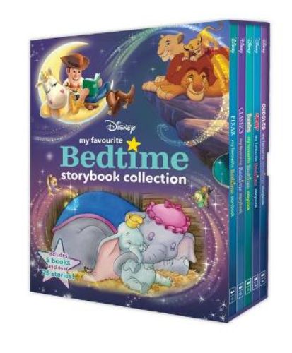 Colorful hardback box set of Disney bedtime stories featuring classic characters, perfect for reading aloud to younger children.