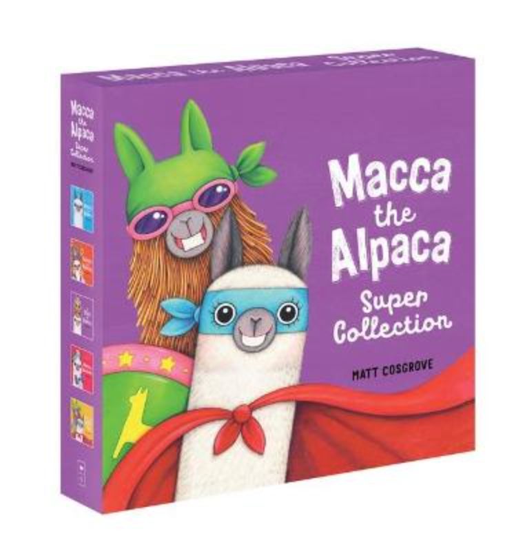 A delightful boxed set featuring Macca the Alpaca's five imaginative stories for children, promoting friendship and creativity.