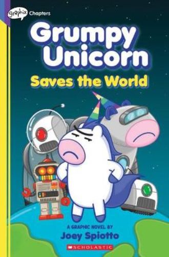 Grumpy Unicorn faces a self-cleaning robot disaster in this humorous graphic novel about friendship and responsibility.