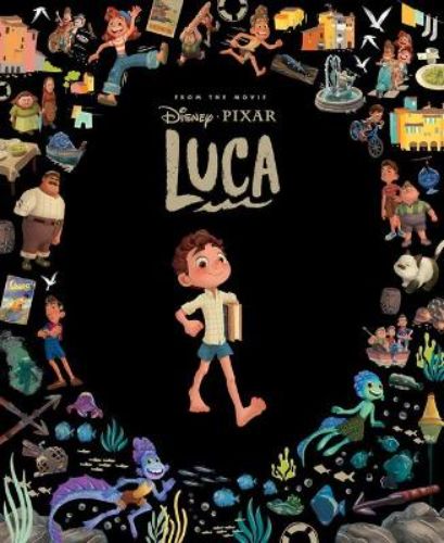 Hardback storybook featuring Luca and Alberto’s adventure, with vibrant artwork and gold gilding, perfect for young readers.