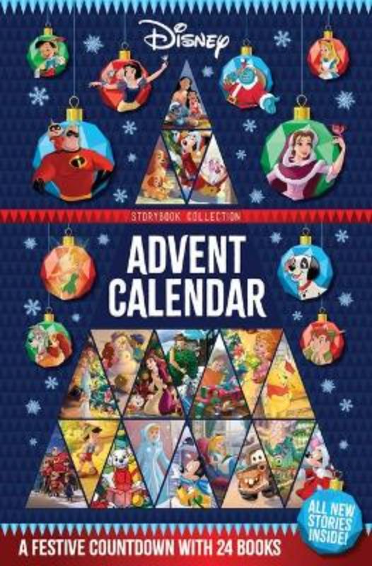 Disney Storybook Collection Advent Calendar featuring 24 mini-storybooks celebrating Christmas with beloved Disney characters.