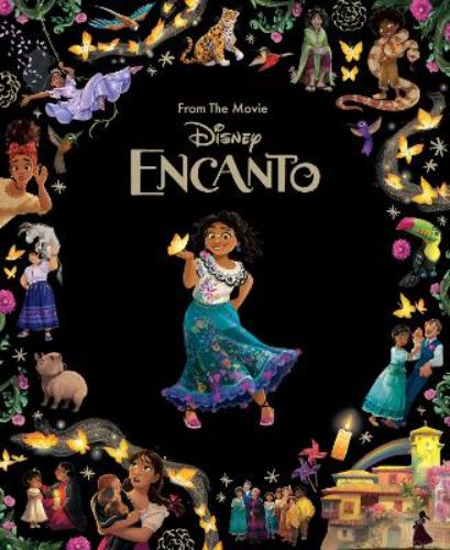 Hardback Encanto book featuring Mirabel's magical adventure in a vibrant family setting, with engaging illustrations and heartwarming lessons.
