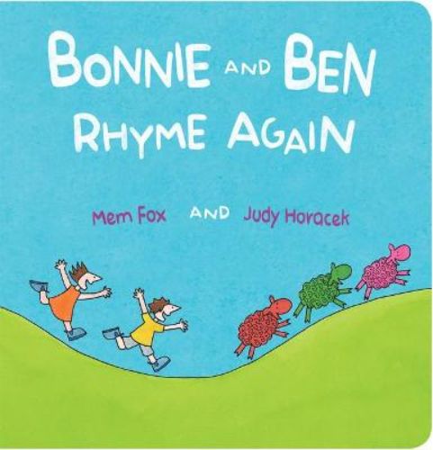 Colorful board book featuring Bonnie and Ben on whimsical rhyming adventures, perfect for bedtime reading.