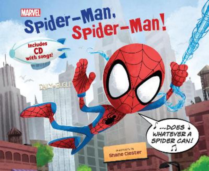 Spider-Man: Book and CD features vibrant illustrations and audio to engage young readers in thrilling adventures.