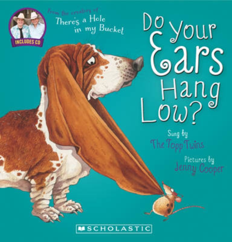 Charming board book featuring the song 'Do Your Ears Hang Low?' with vibrant animal illustrations for young readers.