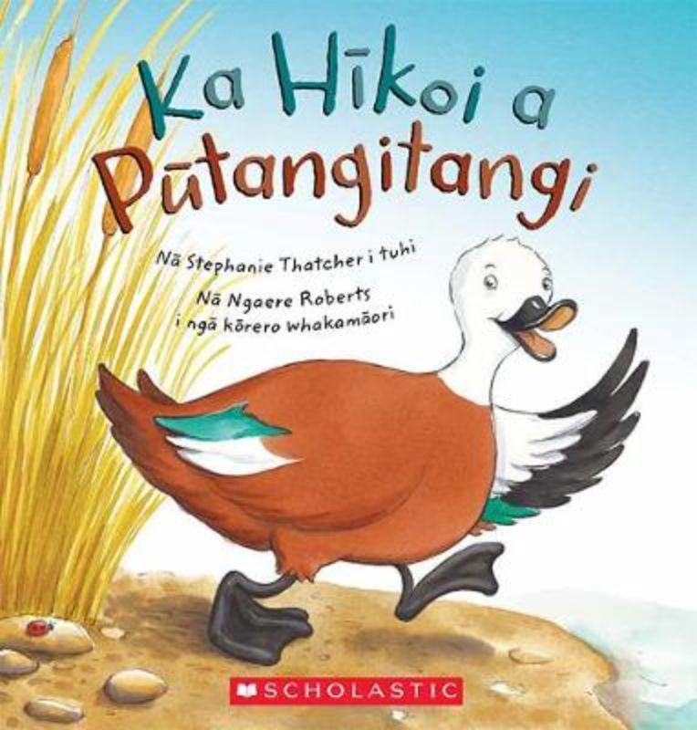 Illustrated cover of 'Putangitangi Walks', a charming children's book about friendship and adventure featuring a little duck.