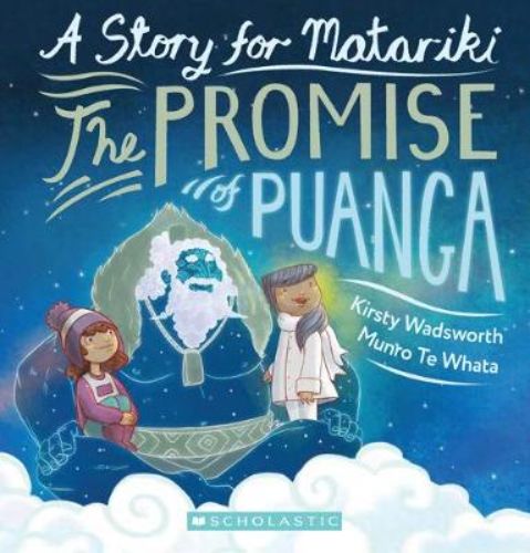 Colorful children's book "The Promise of Puanga," celebrating Maori culture and the Puanga star's role in Matariki traditions.
