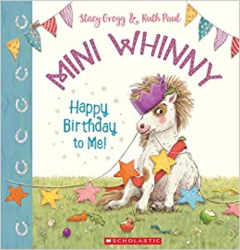 Delightful children's book featuring Mini Whinny, a naughty horse on her quest for a unique birthday celebration.