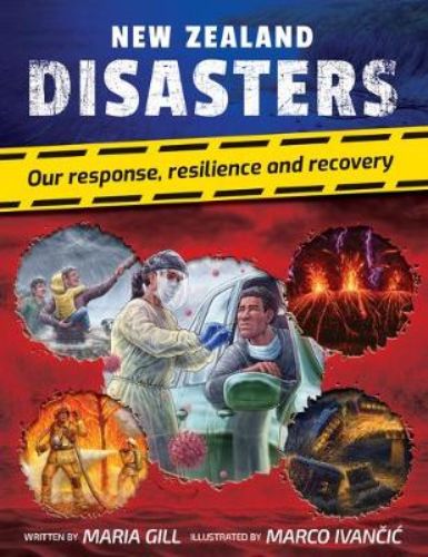 Hardback book showcasing New Zealand's resilience through disasters, featuring stories and safety tips for preparedness.