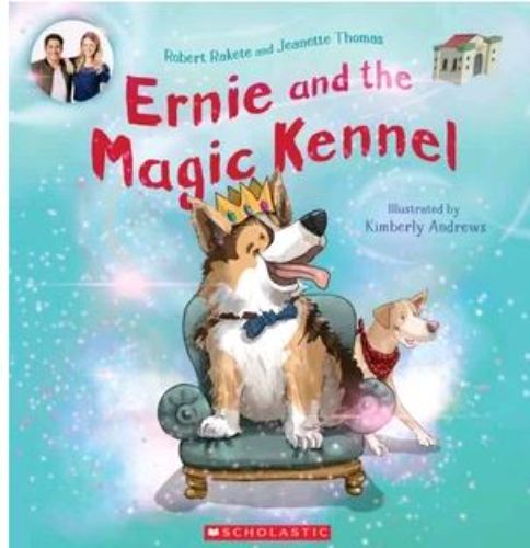 Children's book 'Ernie and the Magic Kennel' featuring Ernie and his dog friends on a magical adventure of friendship and imagination.