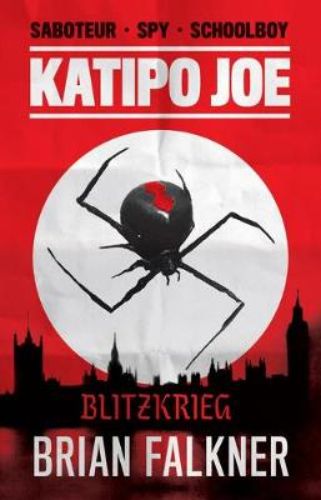 Cover of "Katipo Joe: Blitzkrieg," featuring a young boy amidst the turmoil of pre-WWII Berlin, symbolizing courage and resilience.
