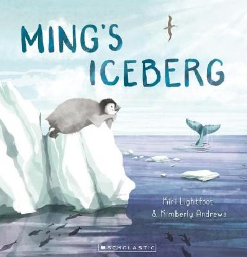 Illustrated children's book "Ming's Iceberg" follows a curious penguin's adventure across the ocean.