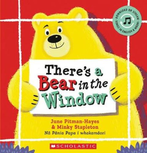 Bilingual children's book *There's a Bear in the Window* features vibrant illustrations and whimsical storytelling for young readers.