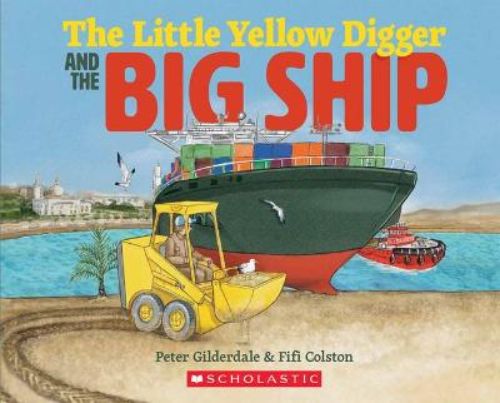 A charming children's book about teamwork and creativity featuring the Little Yellow Digger helping a giant ship.