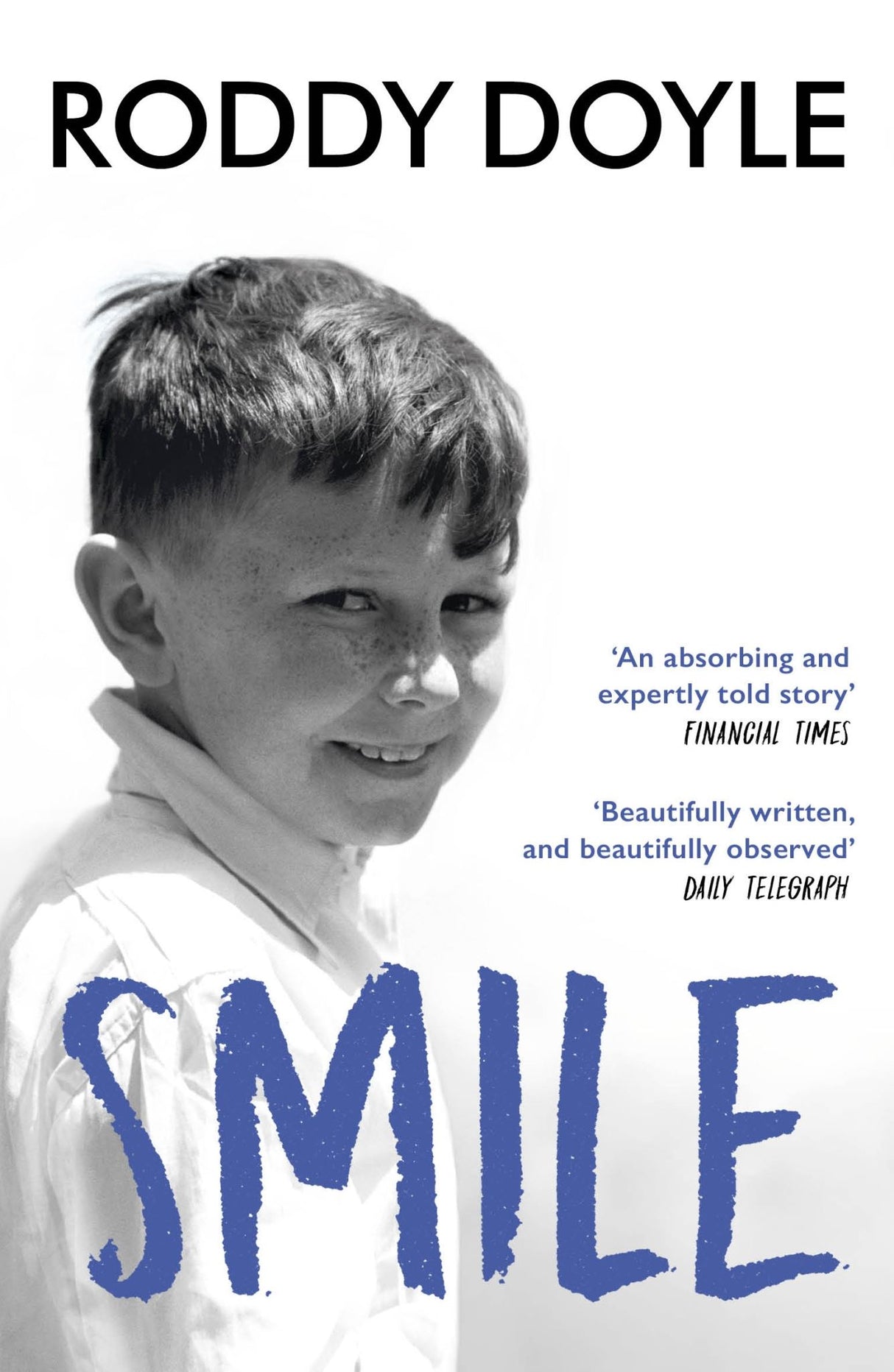 B-format paperback novel "Smile" exploring memory and identity, featuring 224 pages of engaging storytelling by RANDOM HOUSE UK.