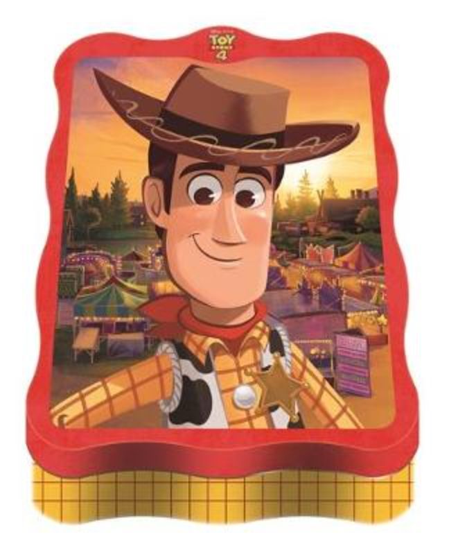 Toy Story 4 Happy Tin featuring Woody, Buzz, and Jessie, with 32 pages for imaginative storytelling and creative play.