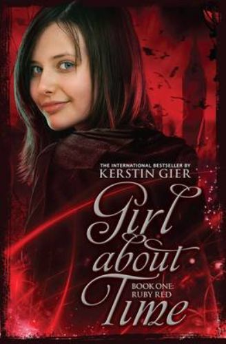 Captivating paperback of 'Girl About Time,' featuring adventure, romance, and time travel with Gwen and Gideon.