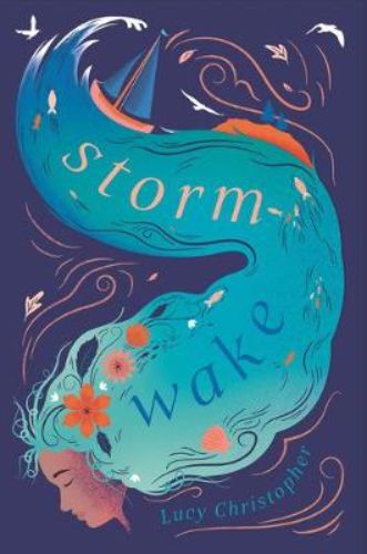 Enchanting paperback book "Storm-Wake," following Moss's magical journey on a stormy island.