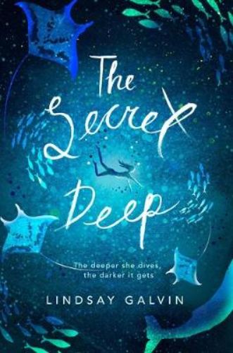 Cover of 'The Secret Deep', featuring Aster on a tropical island, symbolizing adventure, mystery, and underwater exploration.