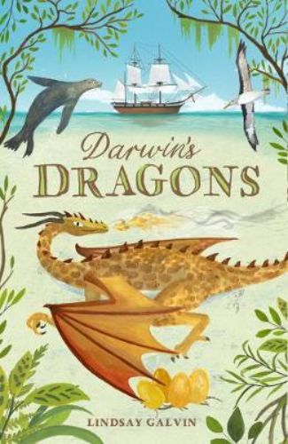 Cover of "Darwin's Dragons," showcasing an adventurous tale of discovery and moral dilemmas set in the Galapagos.
