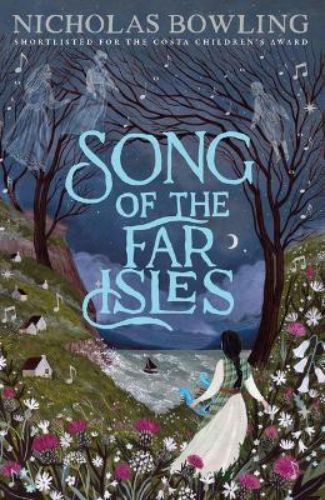 "Cover of 'Song of the Far Isles', a magical adventure novel about music, friendship, and battling tyranny."