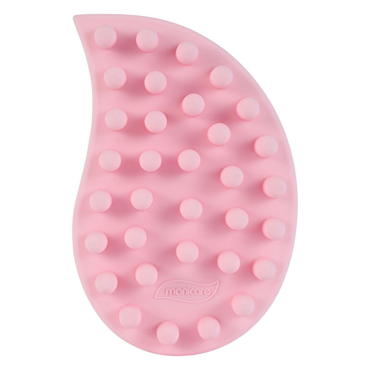 Manicare SensiScrub™ 3-in-1 Wet Body Brush with soft silicone bristles for cleansing, exfoliating, and massaging skin.