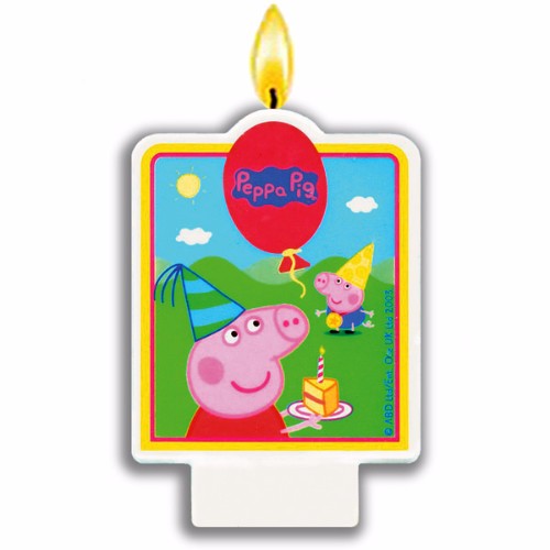 Adorable 6cm Peppa Pig Candle, perfect for parties and decorations, brightening up any celebration with colorful charm.