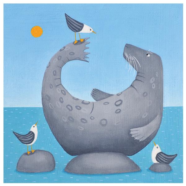 Canvas art print featuring a detailed illustration of a black fish, celebrating marine beauty by artist Ailsa Black.