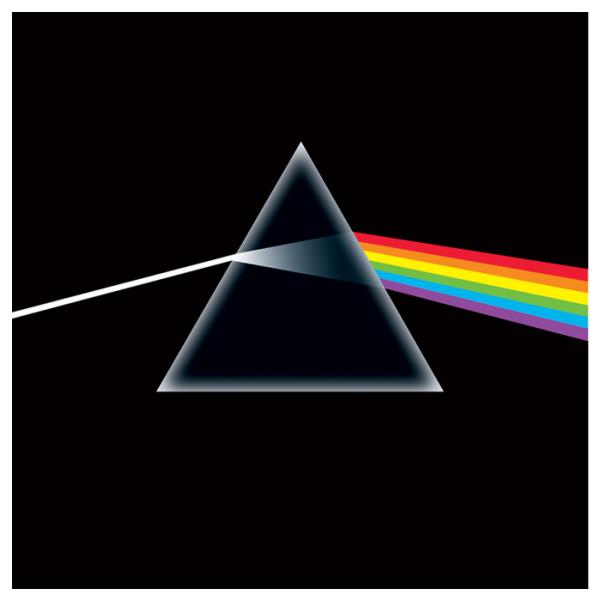 Canvas art featuring Pink Floyd's 'Dark Side of the Moon' cover, 40x40 cm, perfect for music lovers and stylish decor.