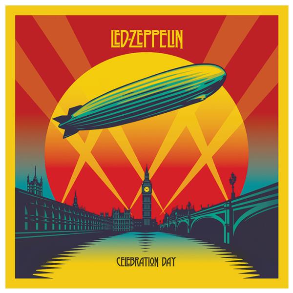 CanvasArt print of Led Zeppelin's 'Celebration Day' album cover, 40 x 40 cm, ideal for music lovers and collectors.