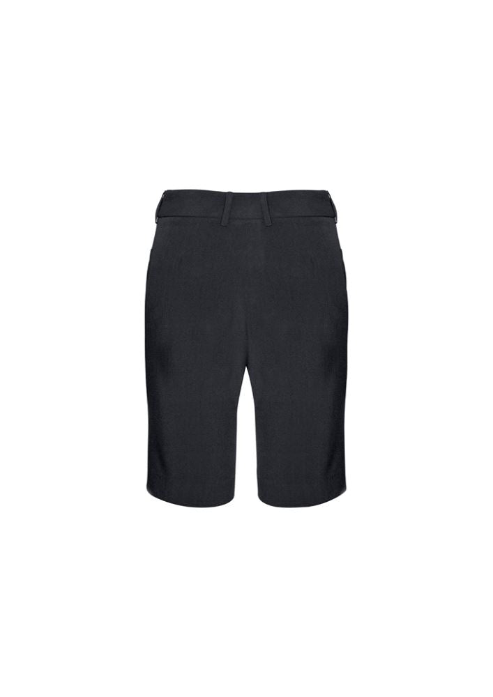Charcoal adjustable waist shorts for women, blending style and comfort, ideal for professional settings and active roles.