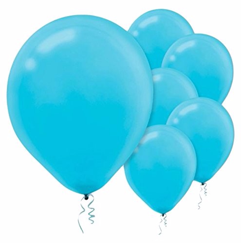 12cm Caribbean Blue latex balloons in a pack of 50, perfect for brightening parties and celebrations with vibrant color.