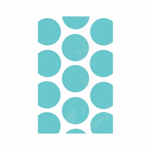 Robin's egg blue party bags with white polka dots, perfect for events like birthdays and baby showers, pack of 10.