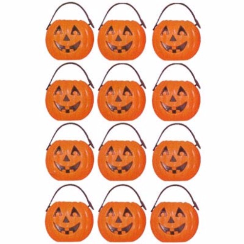 Pumpkin Treat Pails Buckets - Pack of 12