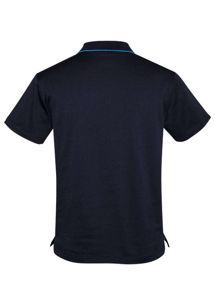 Advatex Men's Swindon Polo in Navy/Blue, featuring a stylish pocket and soft knitted fabric for comfort and contemporary style.