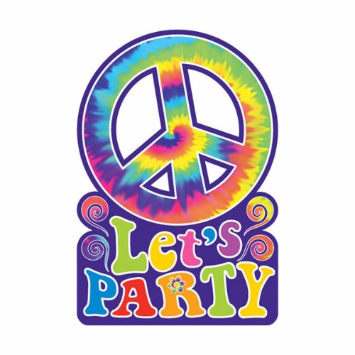 Colorful tie-dye invitations pack of 8, perfect for fun celebrations with matching envelopes and stickers.